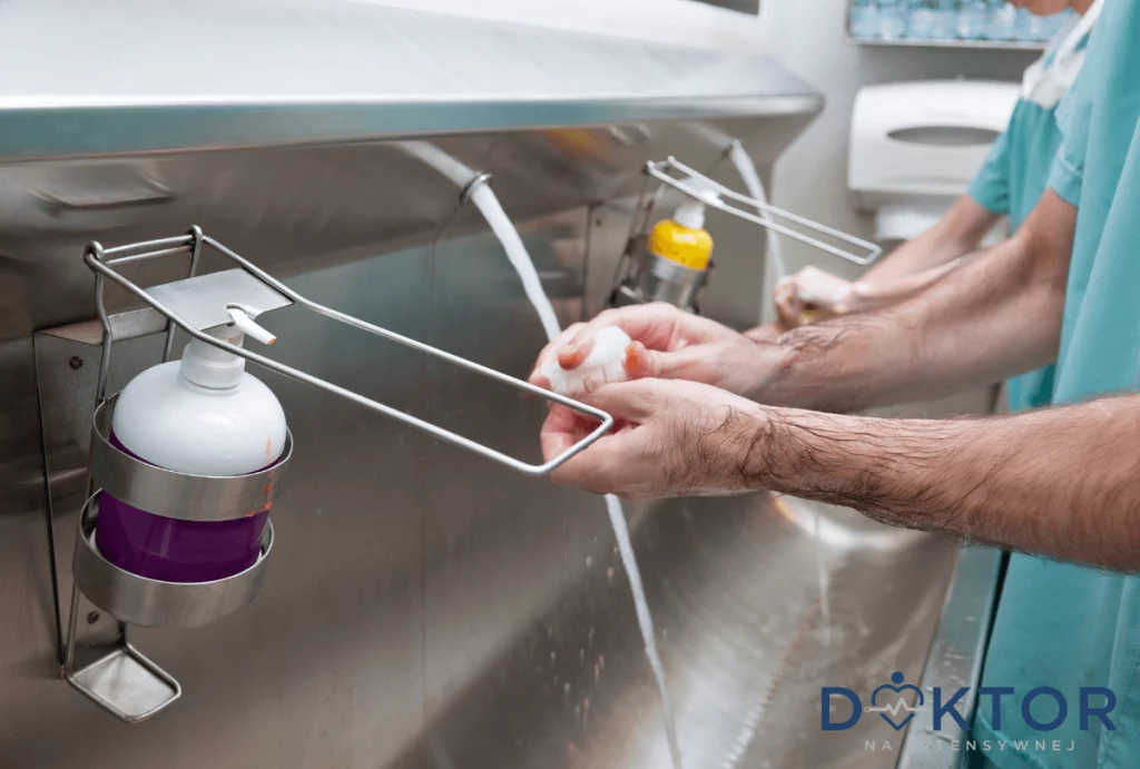 Zakażenia od cewników naczyniowych - mycie rąk